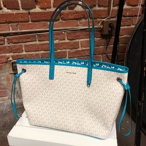 Michael Kors Turquoise Logo Tote Bag